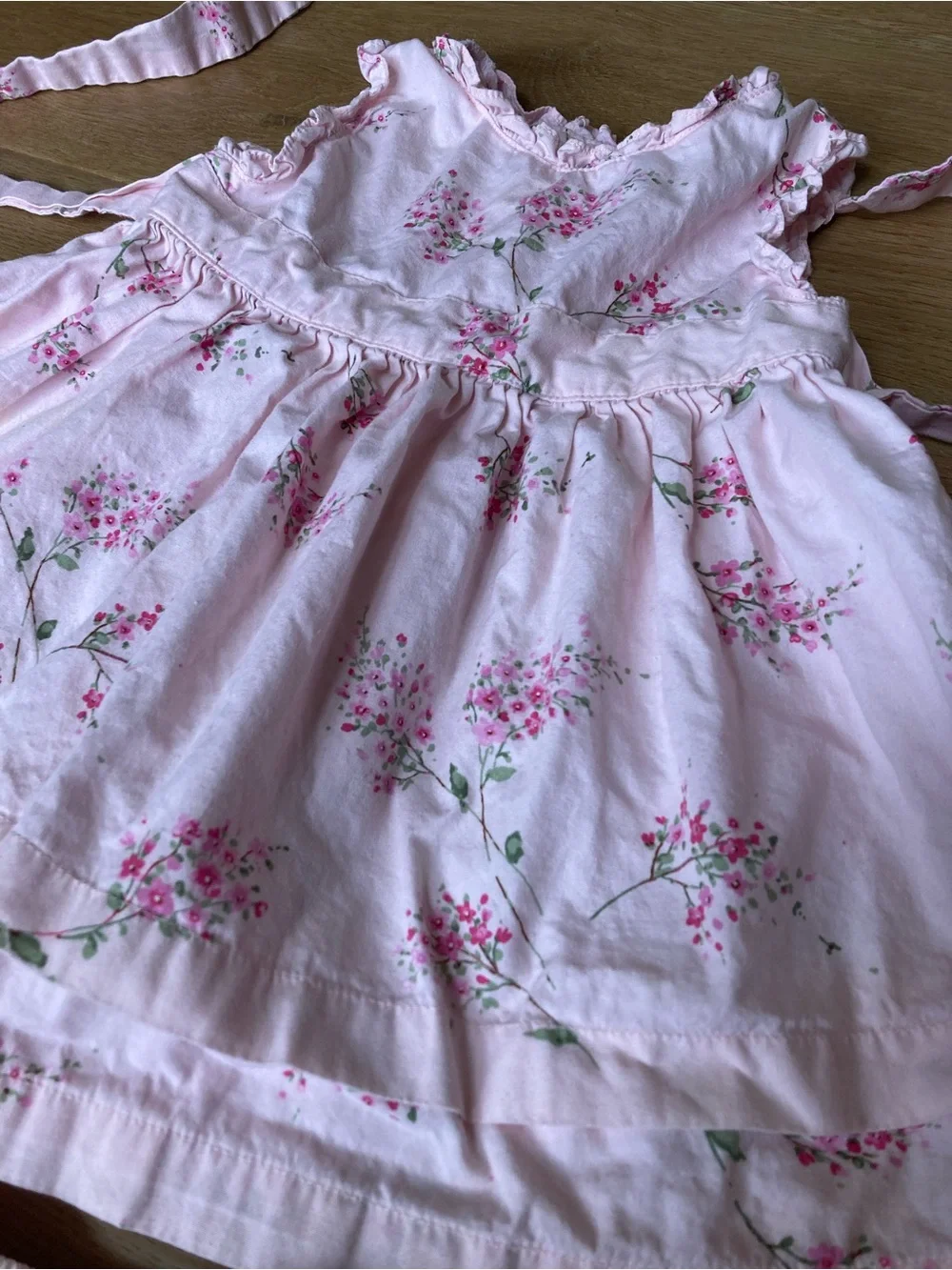 KRU Little Vintage Pink Floral Dress with Matching Bloomers